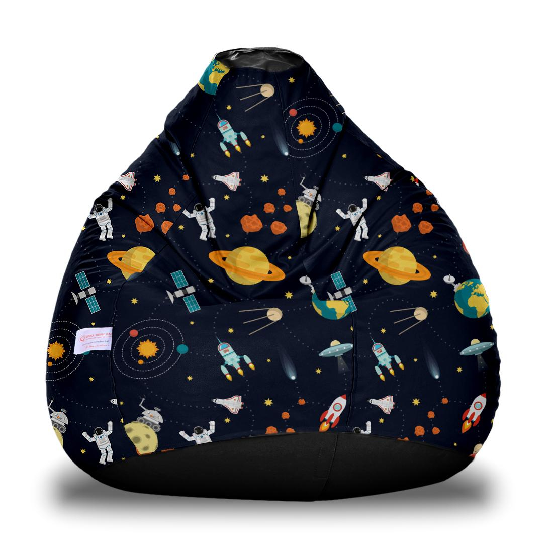 Orka Kids Digital Printed Filled Bean Bag With Beans (D14)